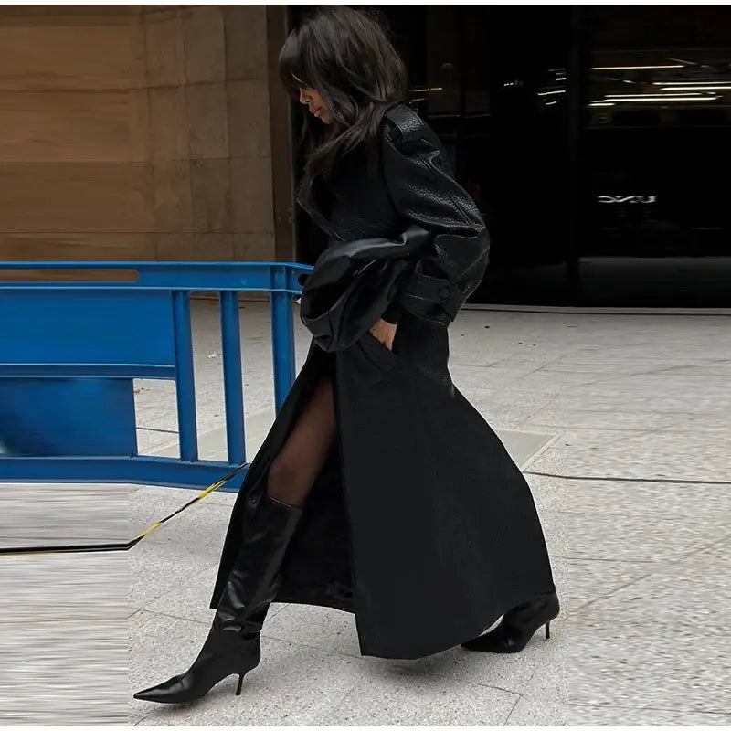 Retro Leather Women’s Coats