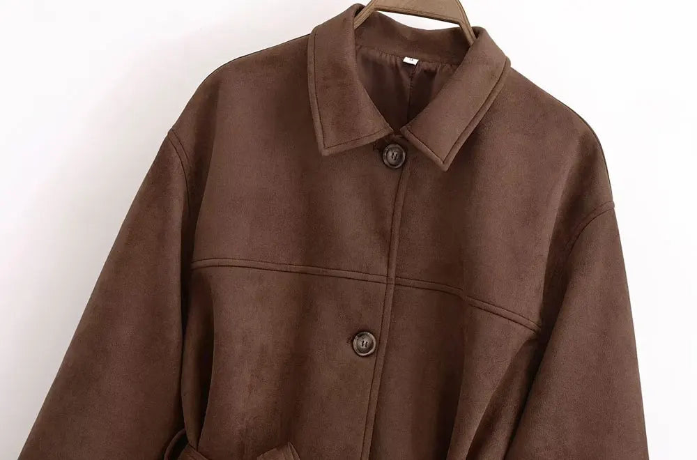 Women’s Faux Suede Loose Jacket