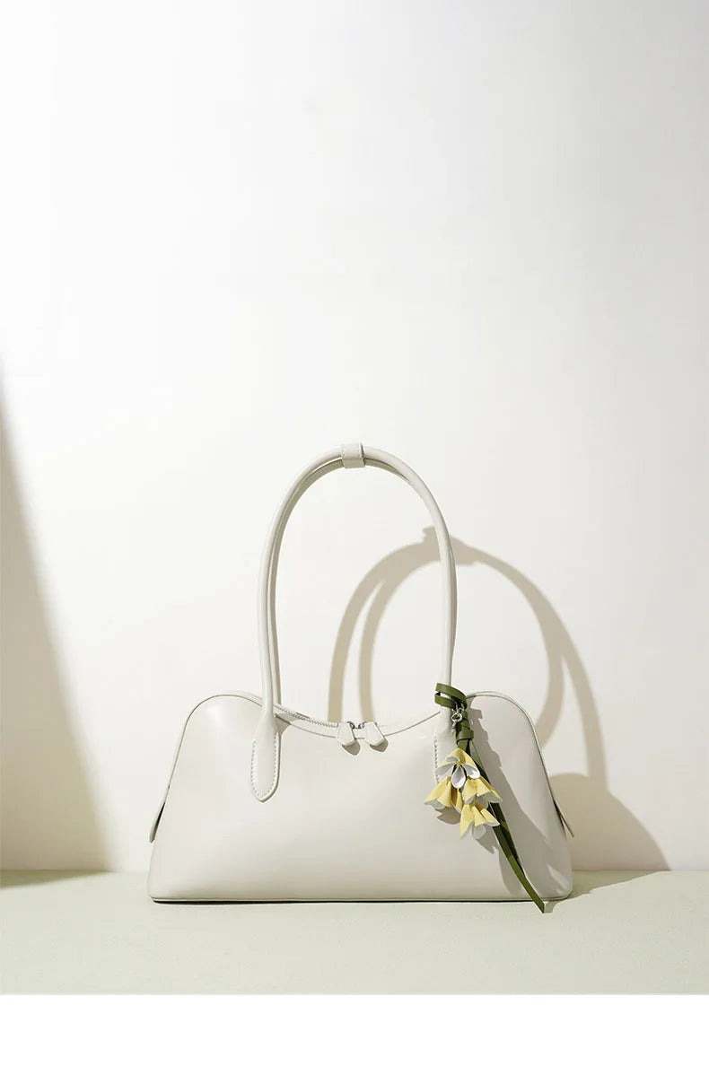 Cowhide Underarm Bag Genuine Leather