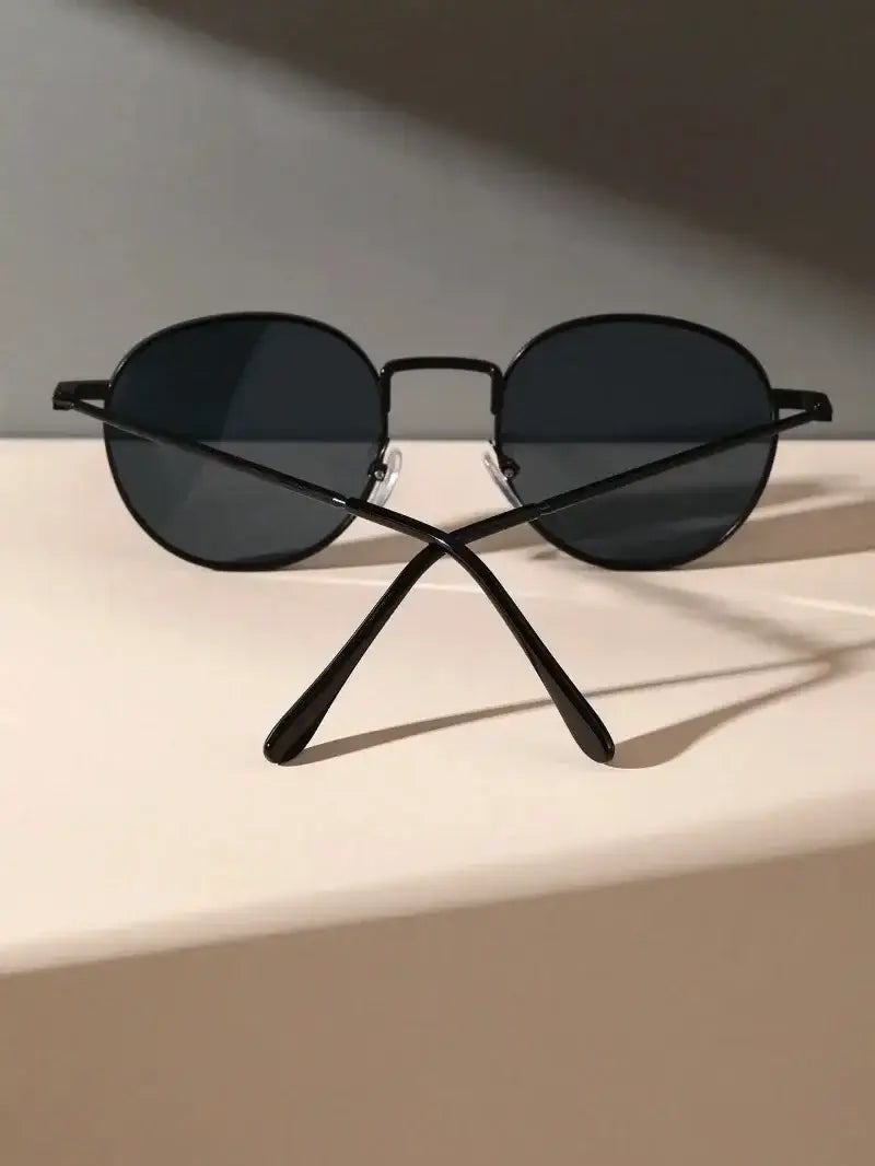 Metal Round Frame Vintage Casual Sunglasses