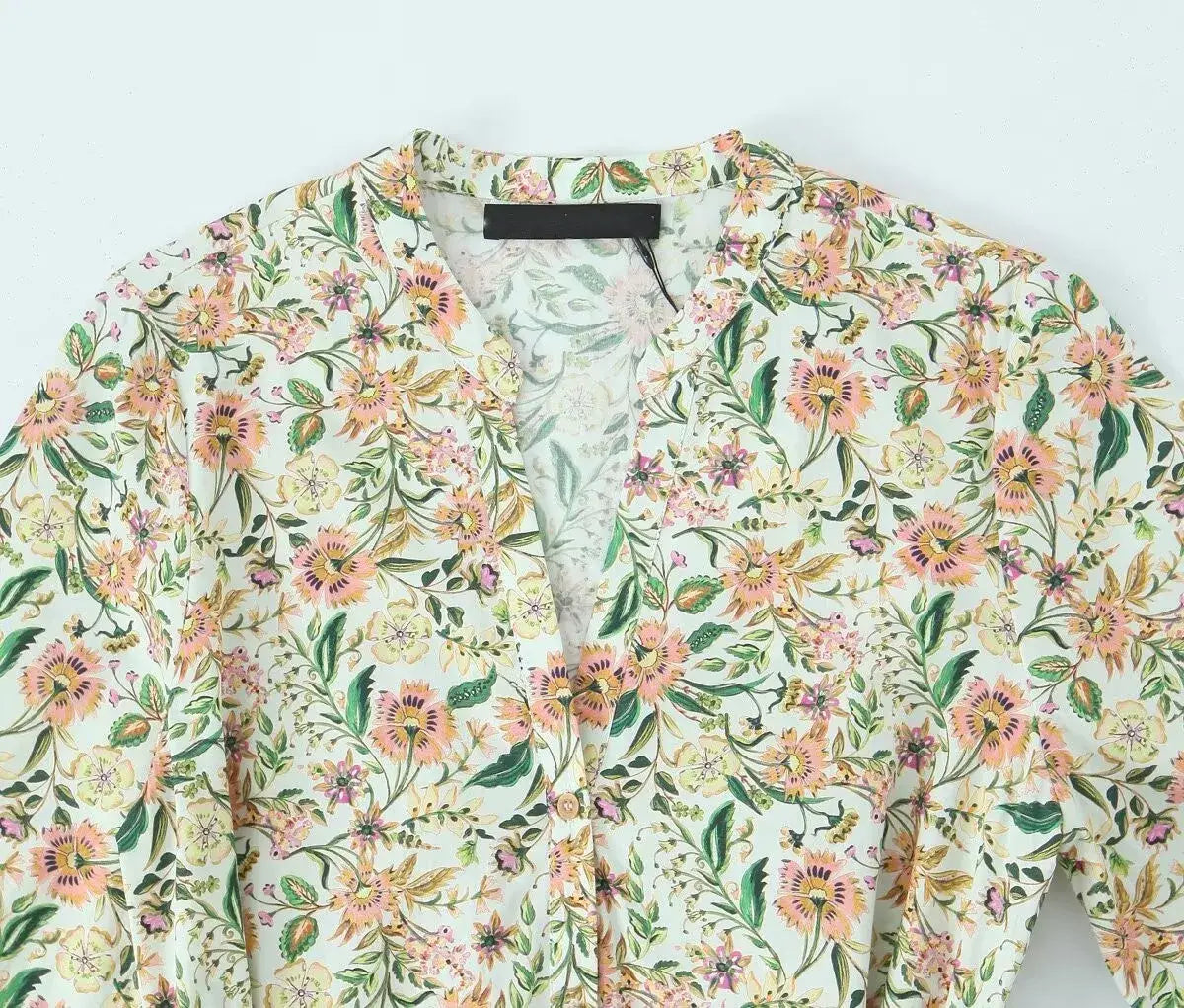 Women Floral Print Midi Dress with Belt