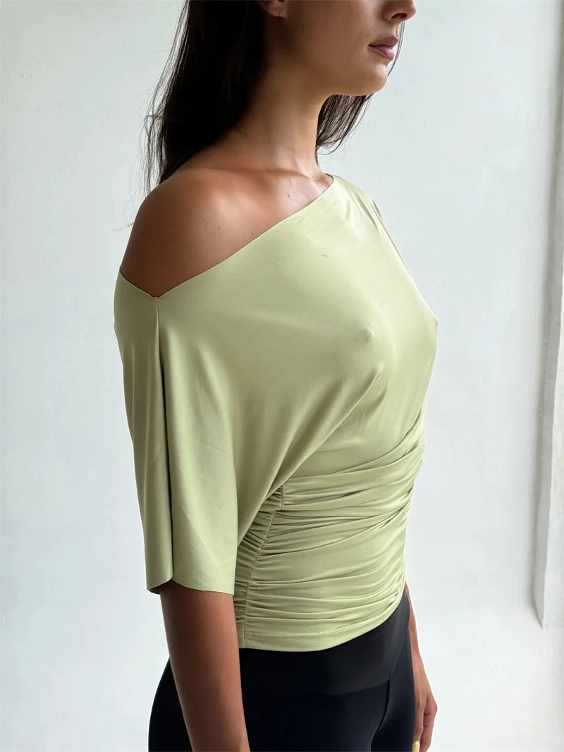 Shoulder T-shirt Tops For Women