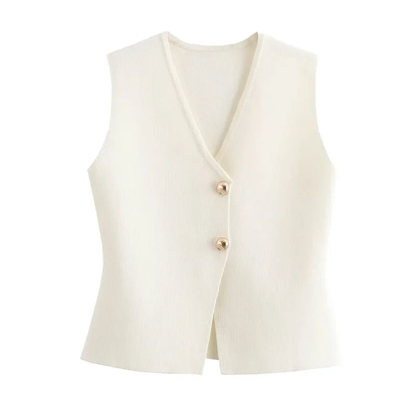 Elegant Knitted Tank Vest Top - Norellé