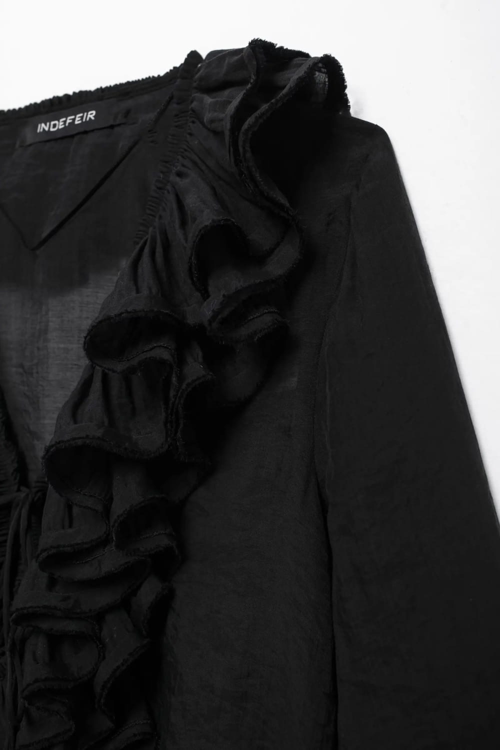 Elegant Women’s Tierred Ruffles Blouses V-Neck Long Sleeve Loose Shirt