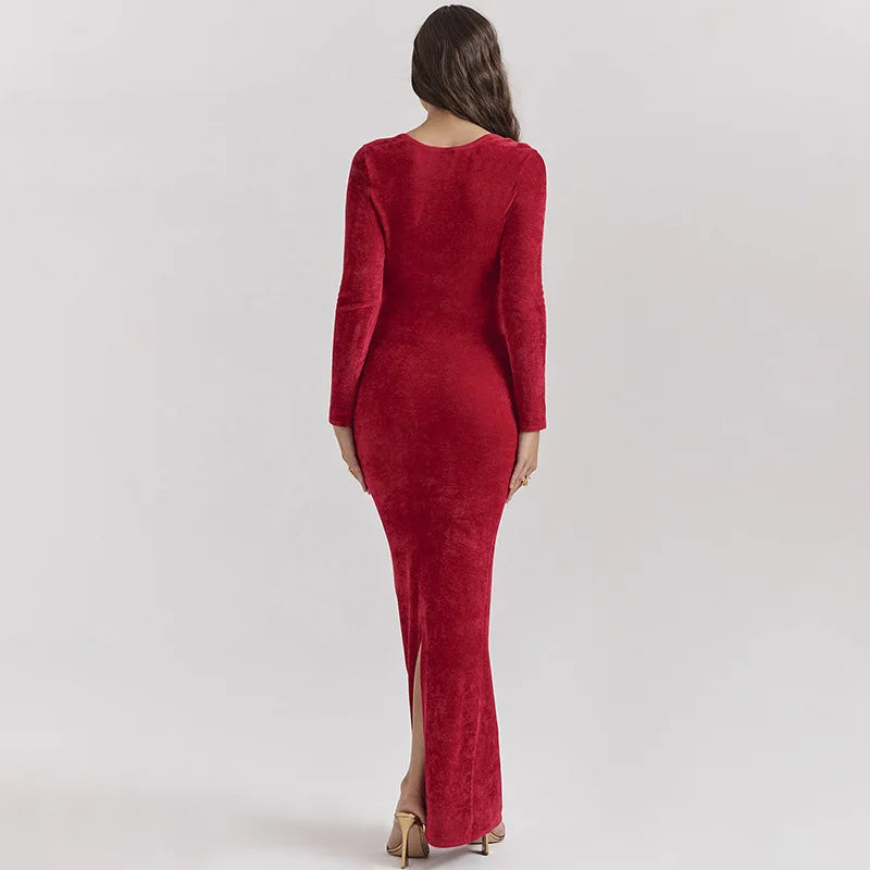 Deep V-neck Maxi Dress For Women