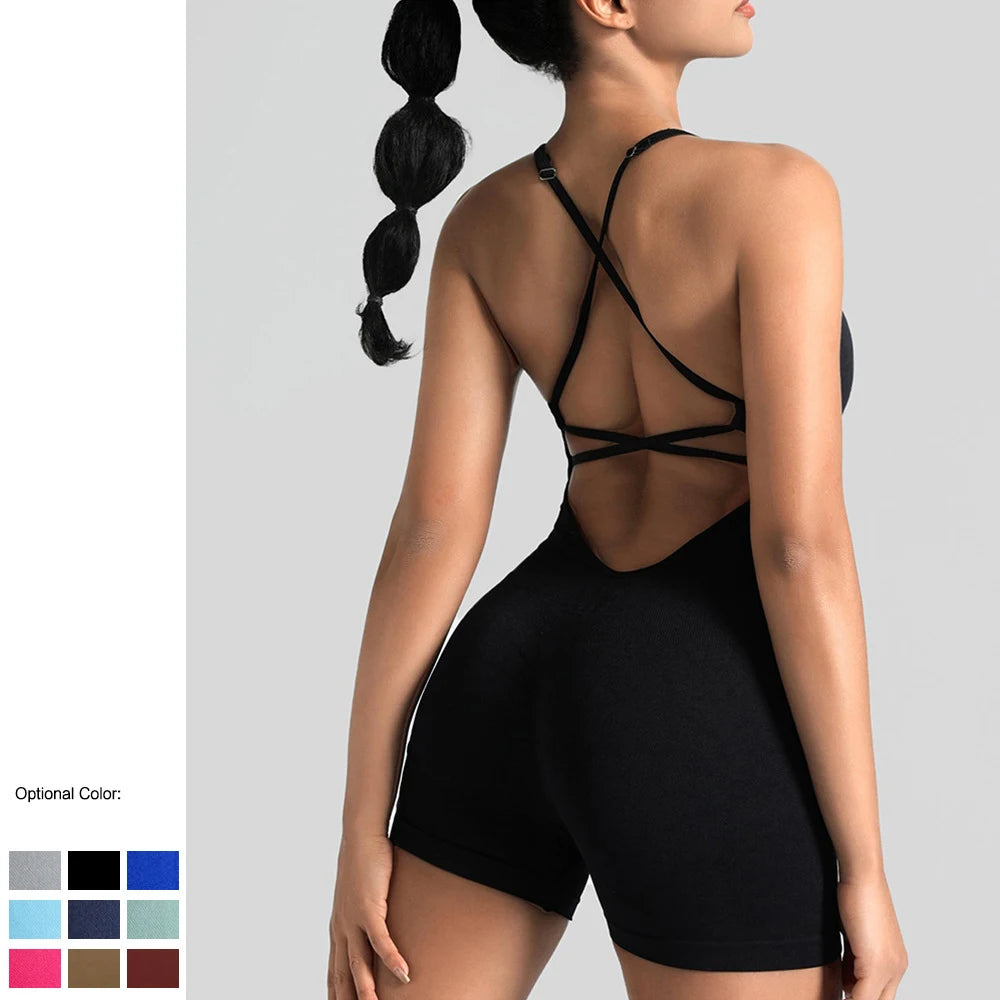 Women’s Jumpsuit Hollow Out Suspender Bodysuit