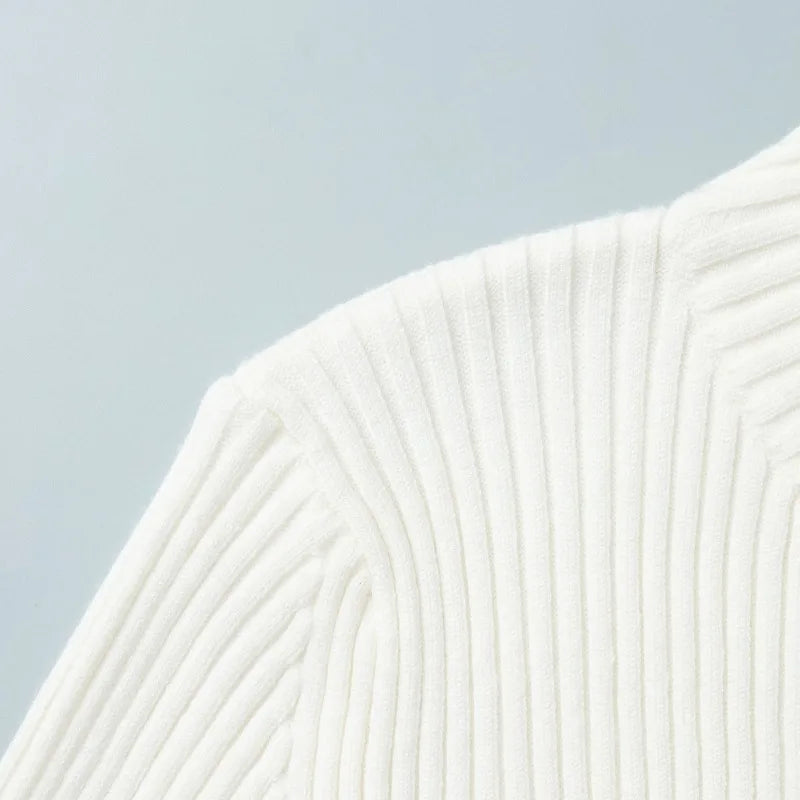 Solid Double Zip Knit Cardigan Women