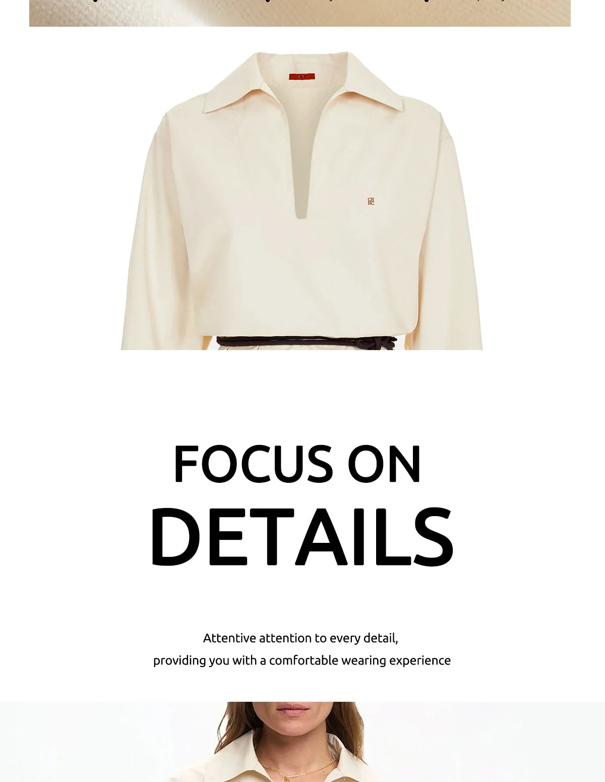 Women Shirts Elegant Soild Embroidery Casual Tops