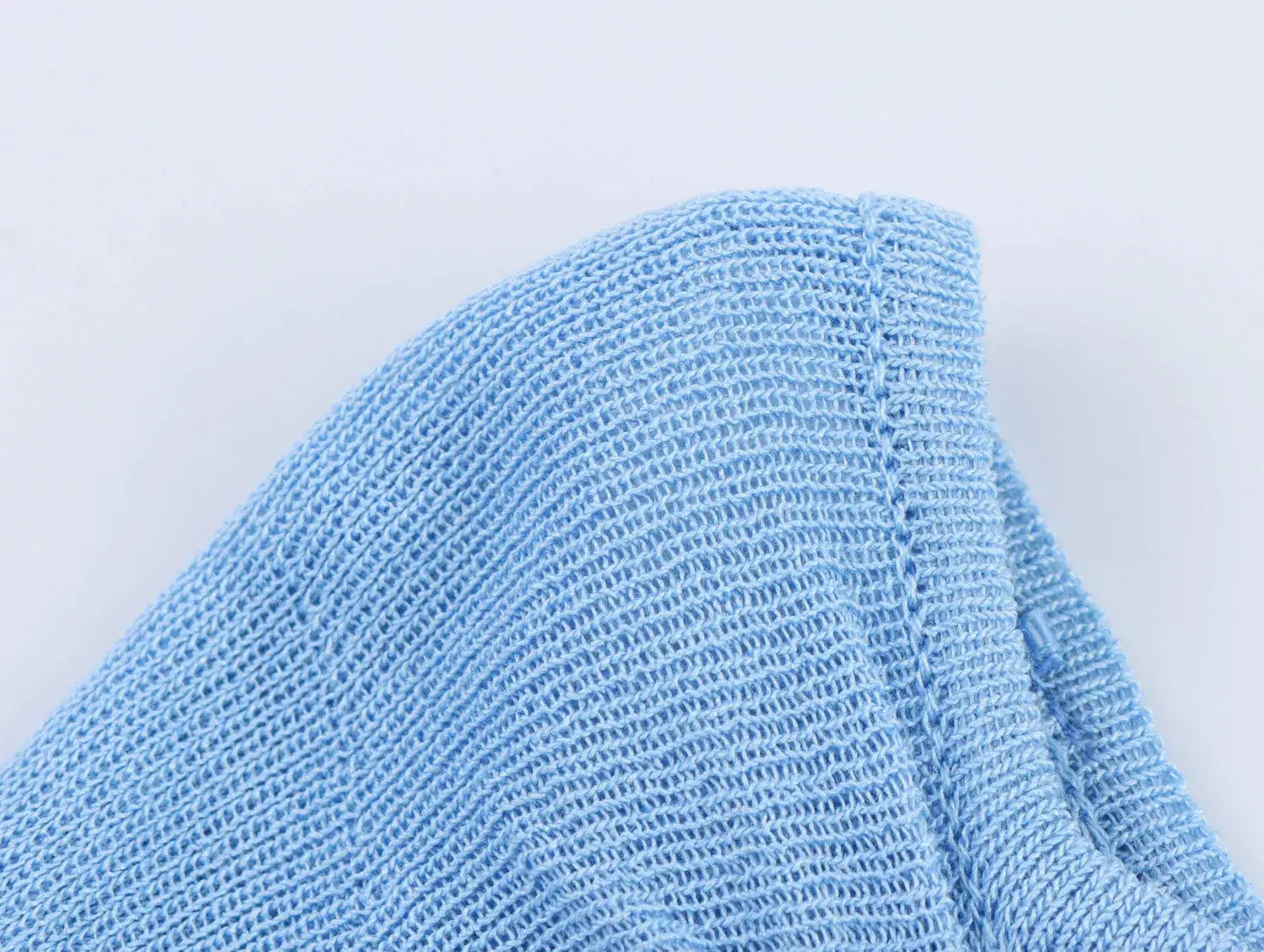 Women Pleated Knitted Pullover Slim-fit Round Neck Long Sleeve Simple Sweater