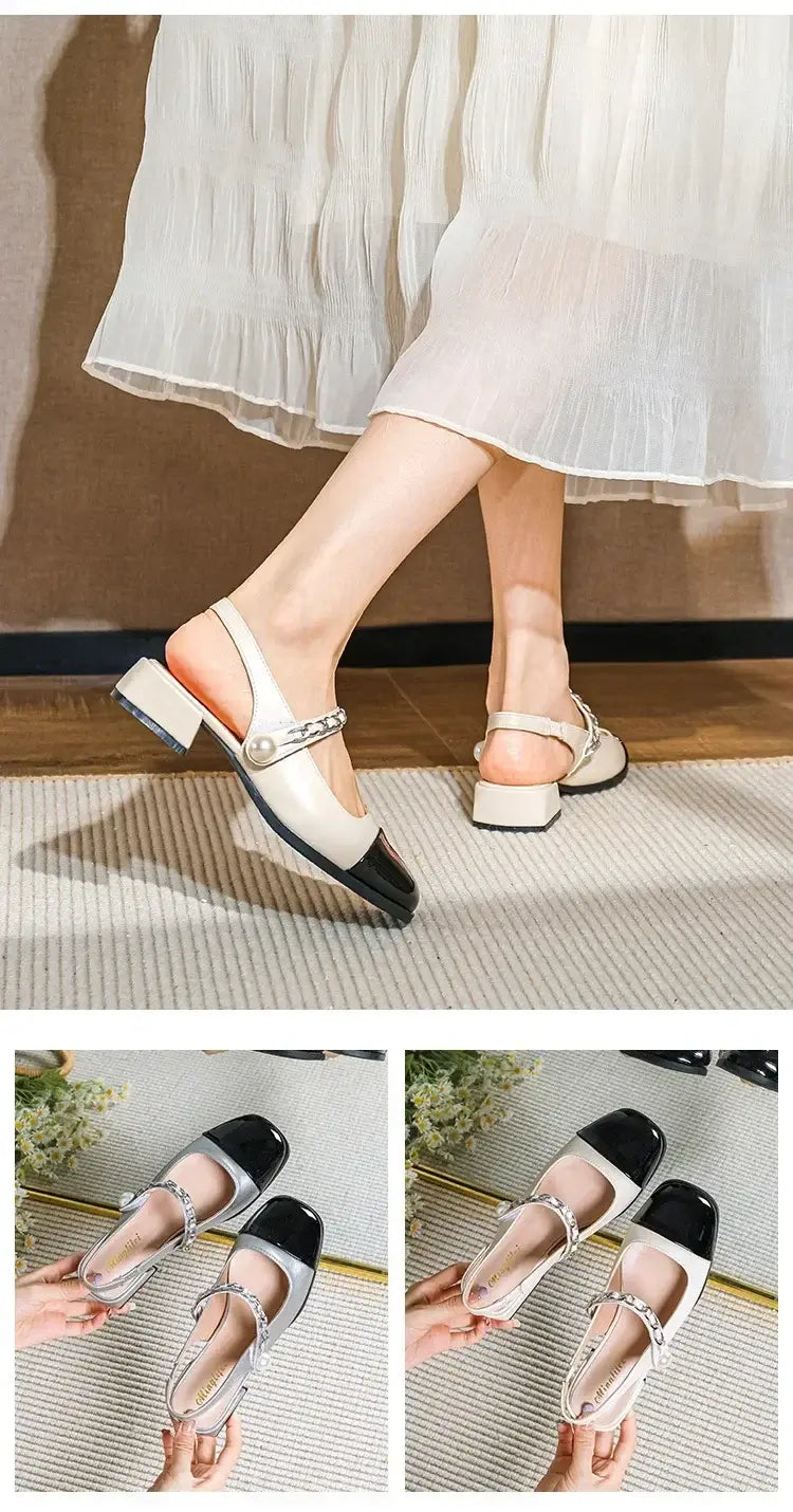Women’s High Heels Round Head Vintage Shoes