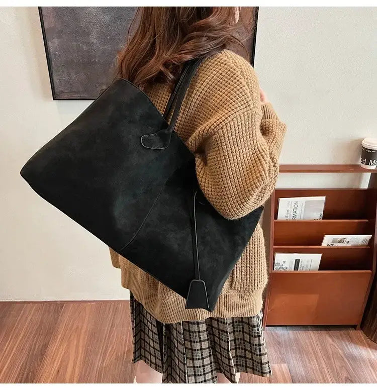Faux Suede High Quality Handbag