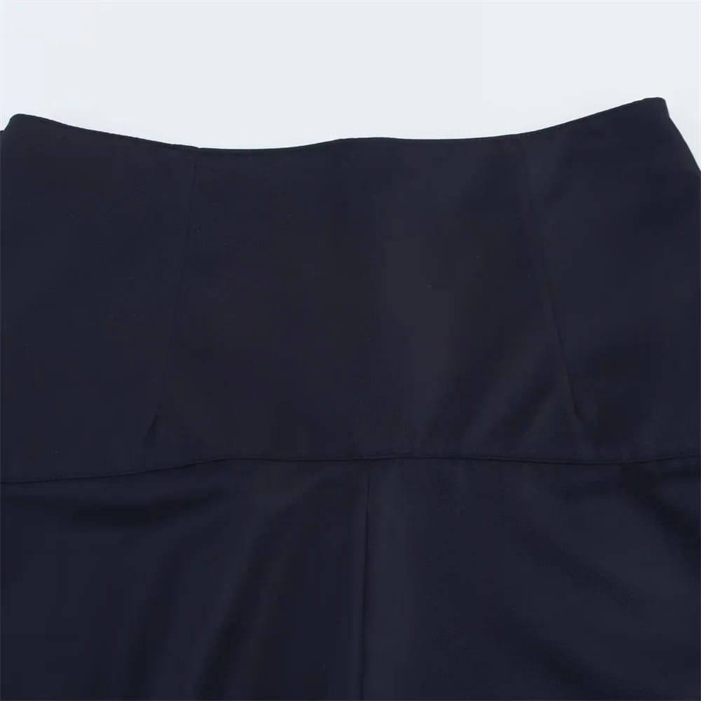 Women’s Button Belt Waist Skirt