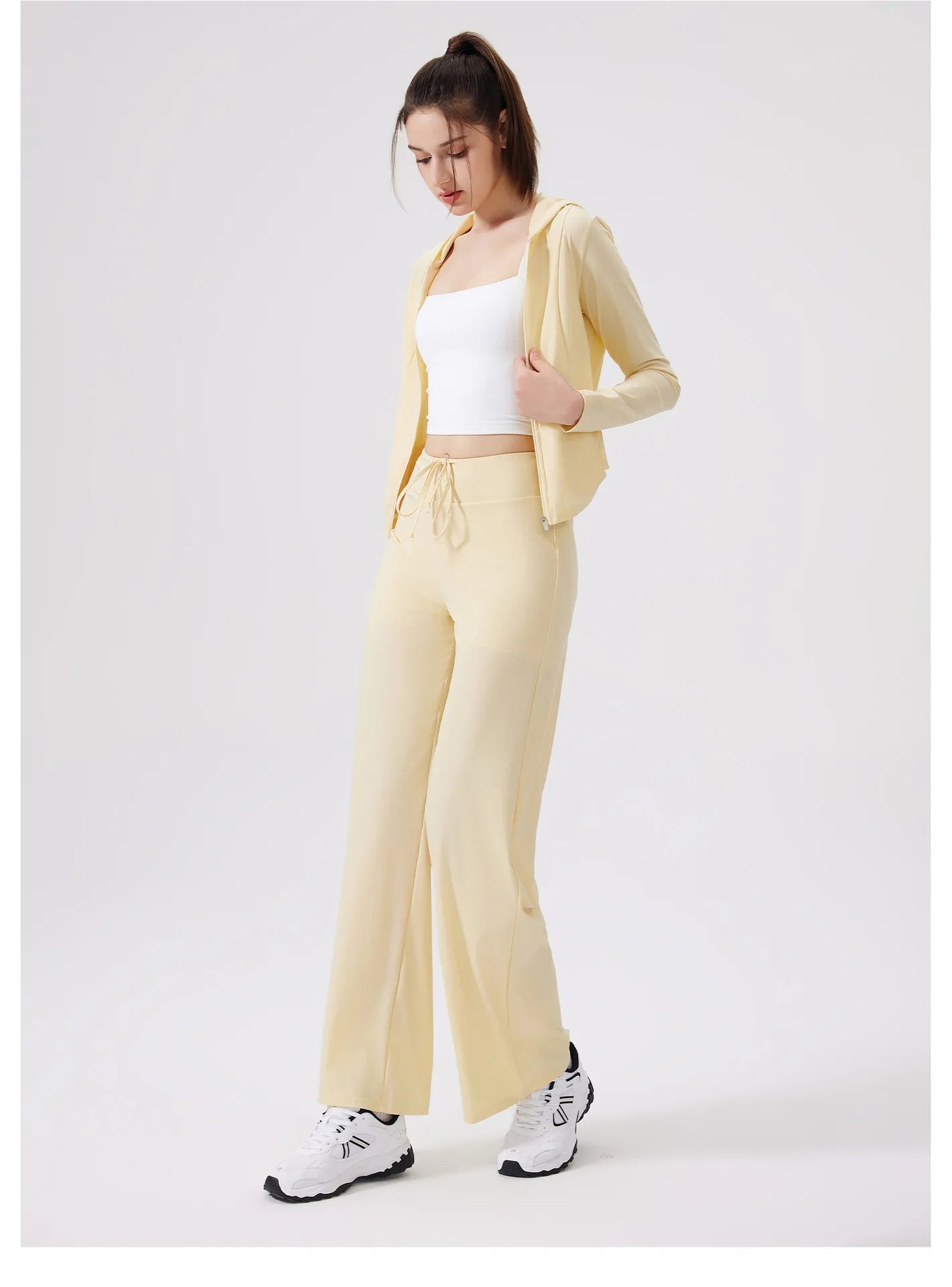 Women Cool Feeling Long Sleeve Fitness Workout Hooded Top