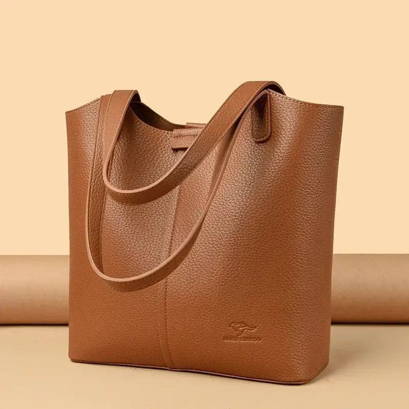 Soft Pu Leather Shoulder Carrying Hobo Bag for Women