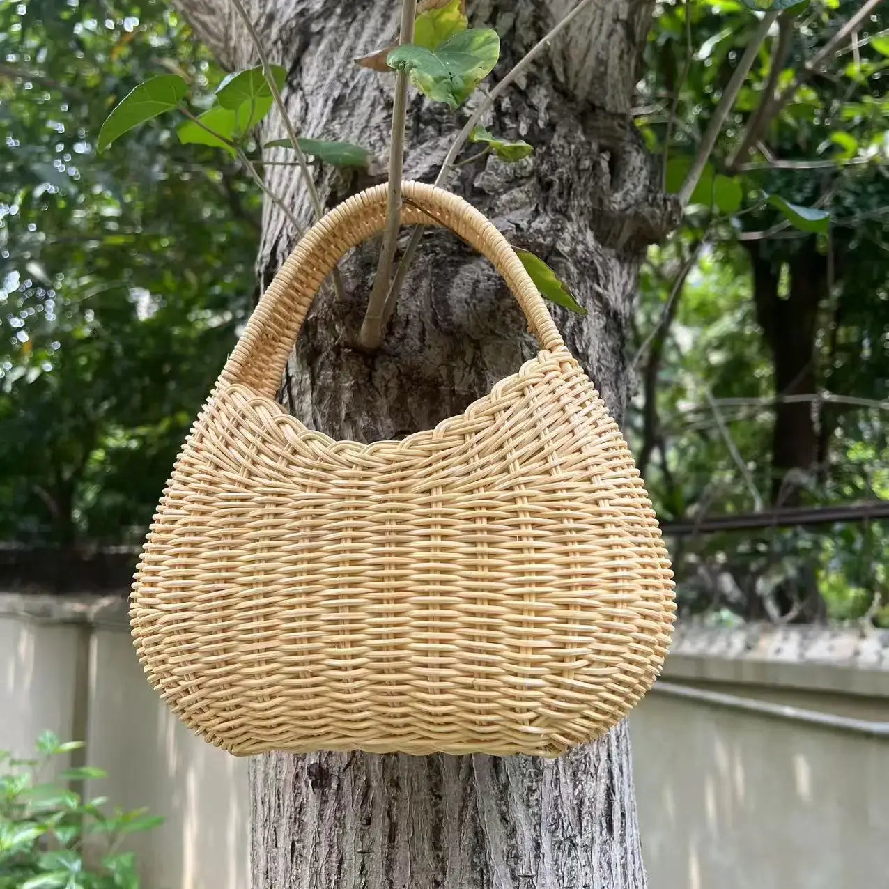 Bohemian Style Handmade Bamboo Woven Handbag