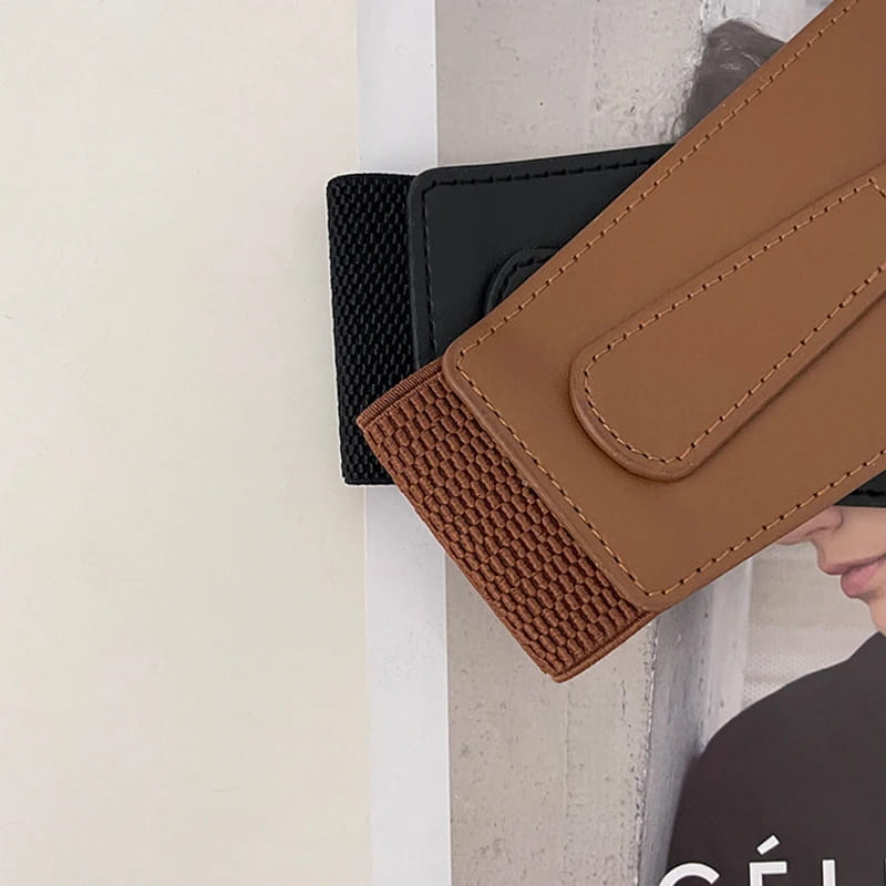 Elastic Wide Waist Closure Women Belt