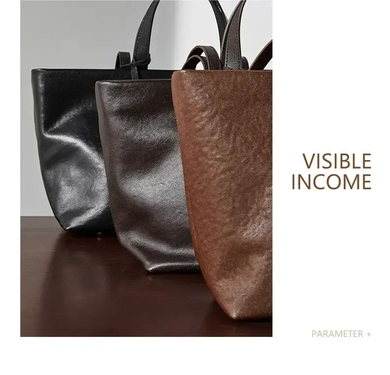 Women Shoulder Bag Leather Large Capacity Square Fashion Tote