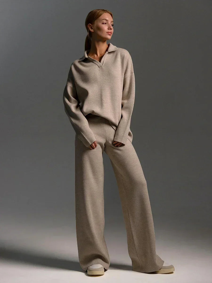 Winter Thick Women Knitted Suits Soft 2 Pieces Sets - Norellé