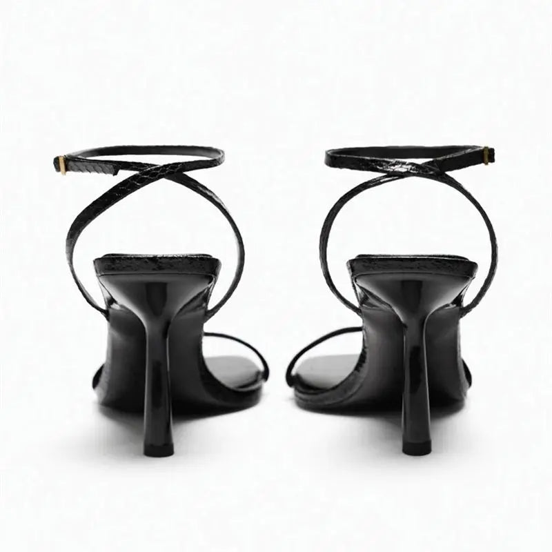 Women’s Shoes Black Snake Pattern