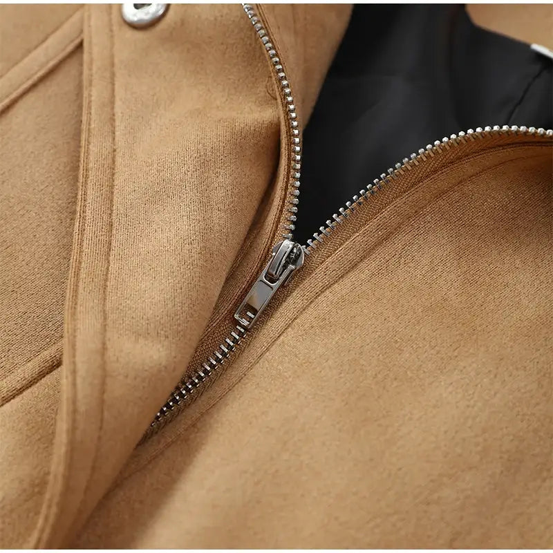 Brown Suede Leather Jackets Women