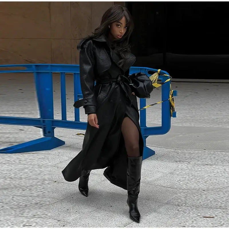 Retro Leather Women’s Coats