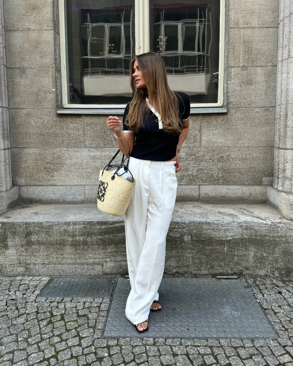 Elegant Patchwork Knitted Pullover Women’s