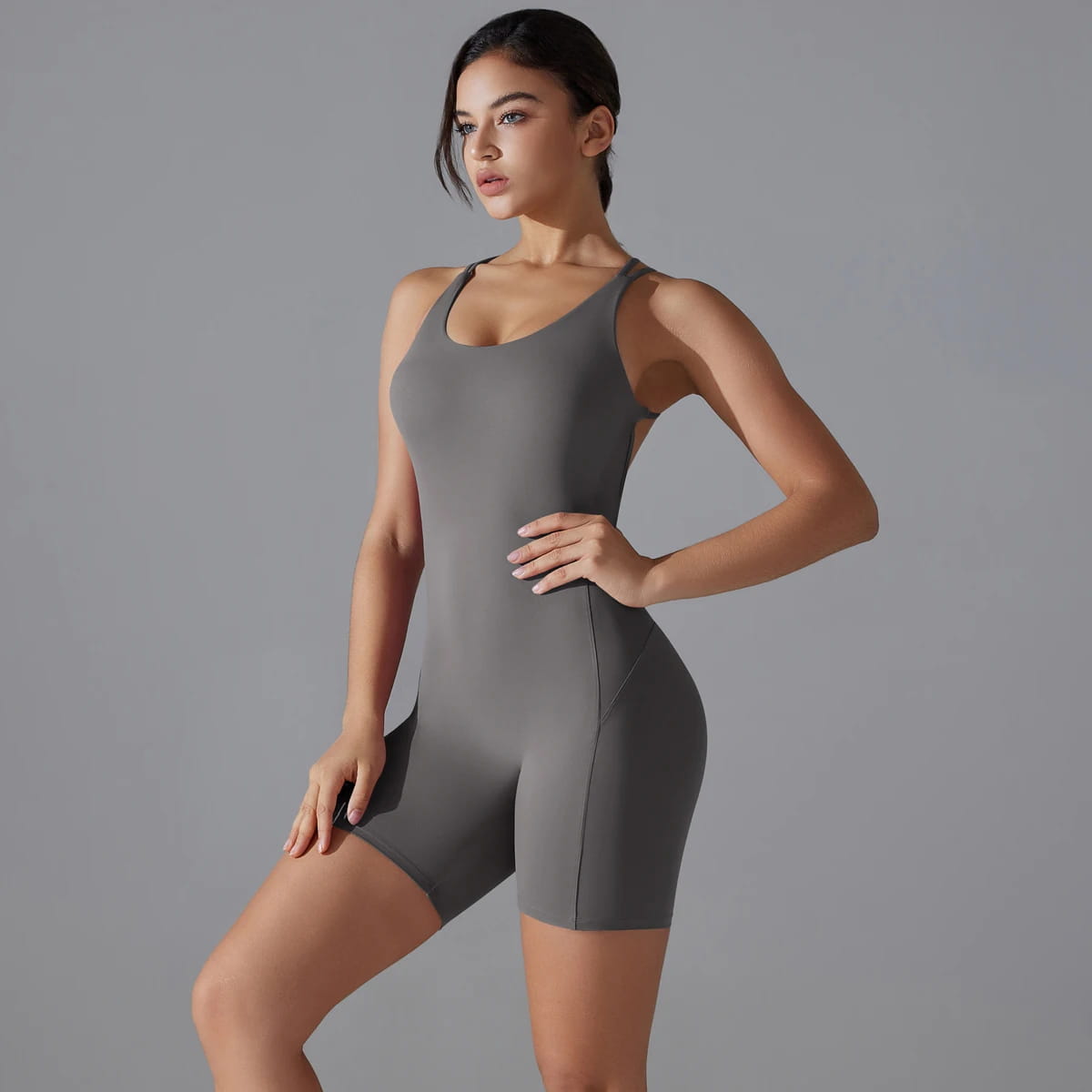 Backless Sporty Tight Jumpsuit