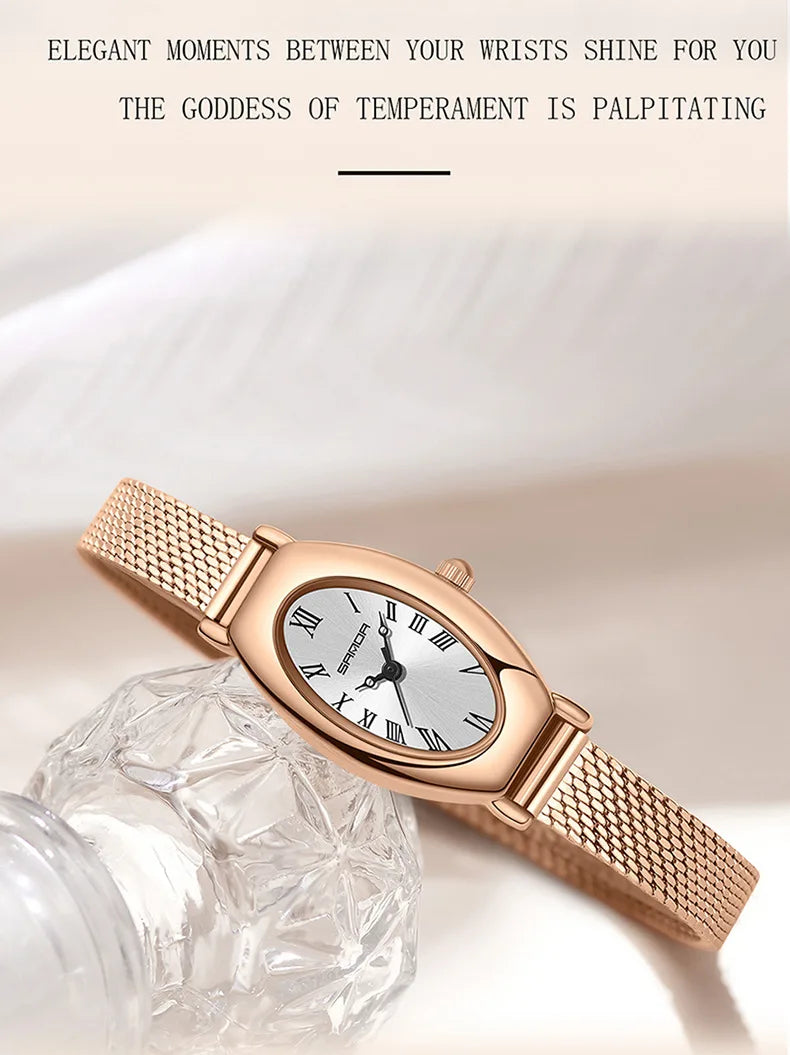 Women Quartz Watch Vintage Stainless Steel