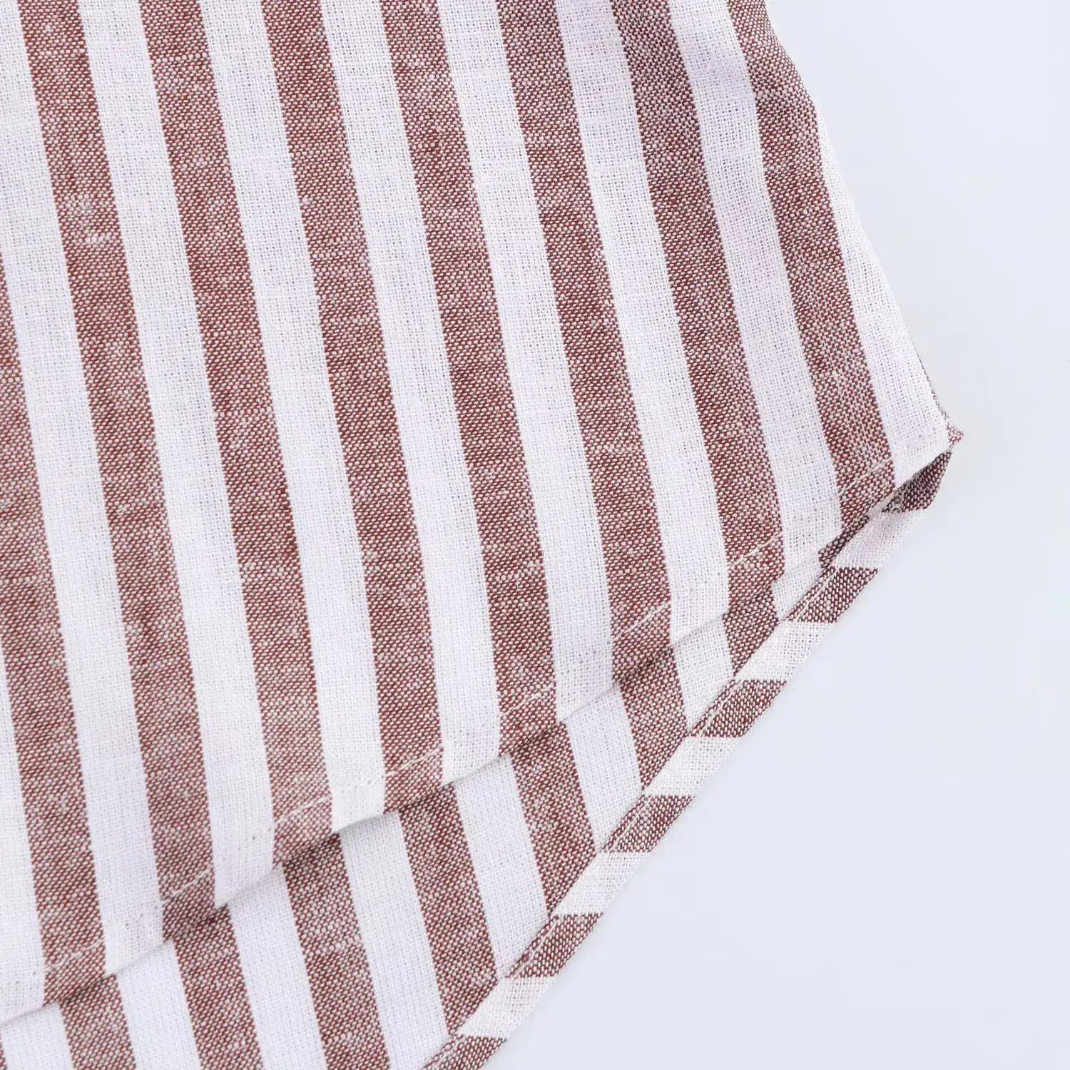 Women’s Shirt With a Collar and Wide Sleeves Simple Stripes Single Breasted