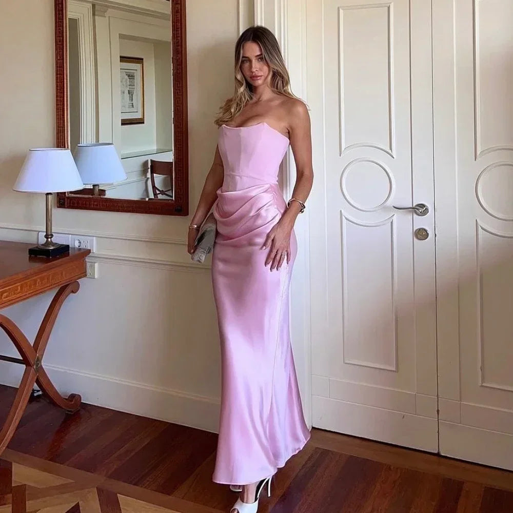 Women's Evening Dress Strapless Pink - Norellé