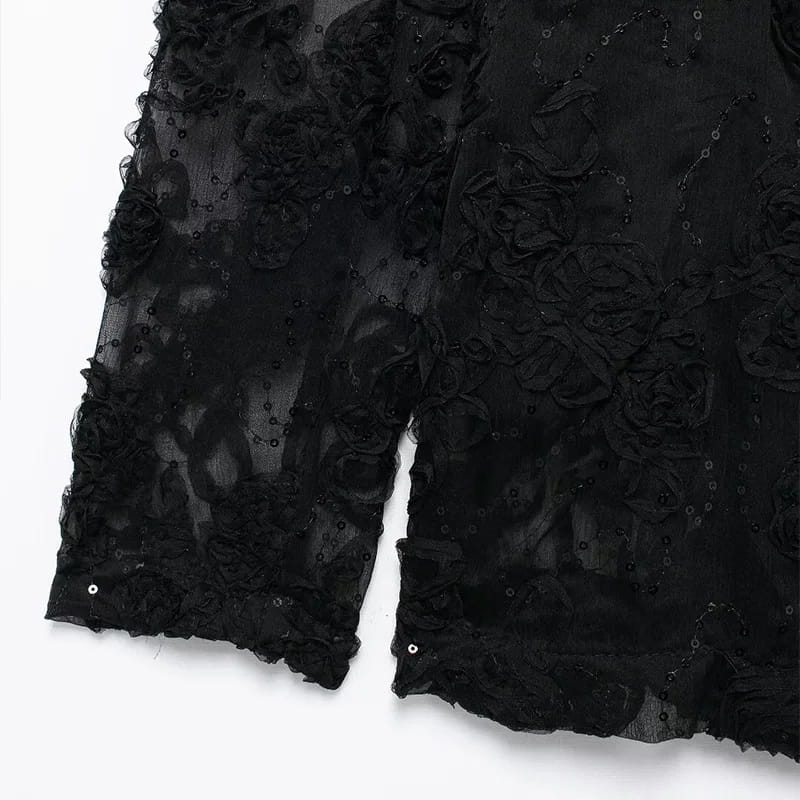 Solid Lace Loose Women Jacket