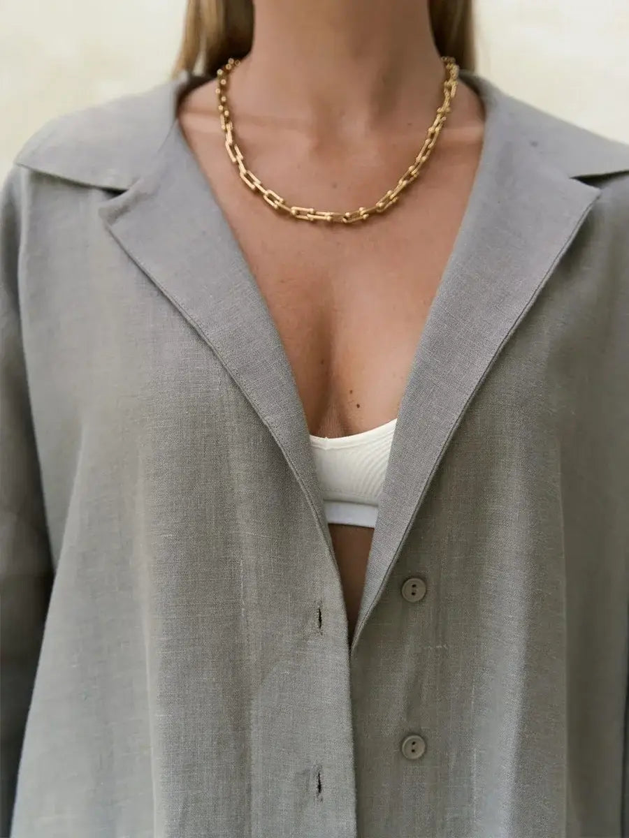 Cotton Short Sleeved Pants 2-piece Set Women’s