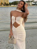 Hollow Out Backless Maxi Dress Women Gown - Norellé