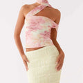 Strapless Floral Tube Top