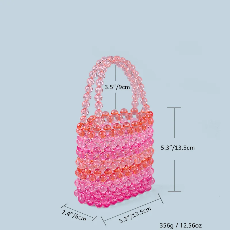 Handmade Beaded Woven Bucket Bag
