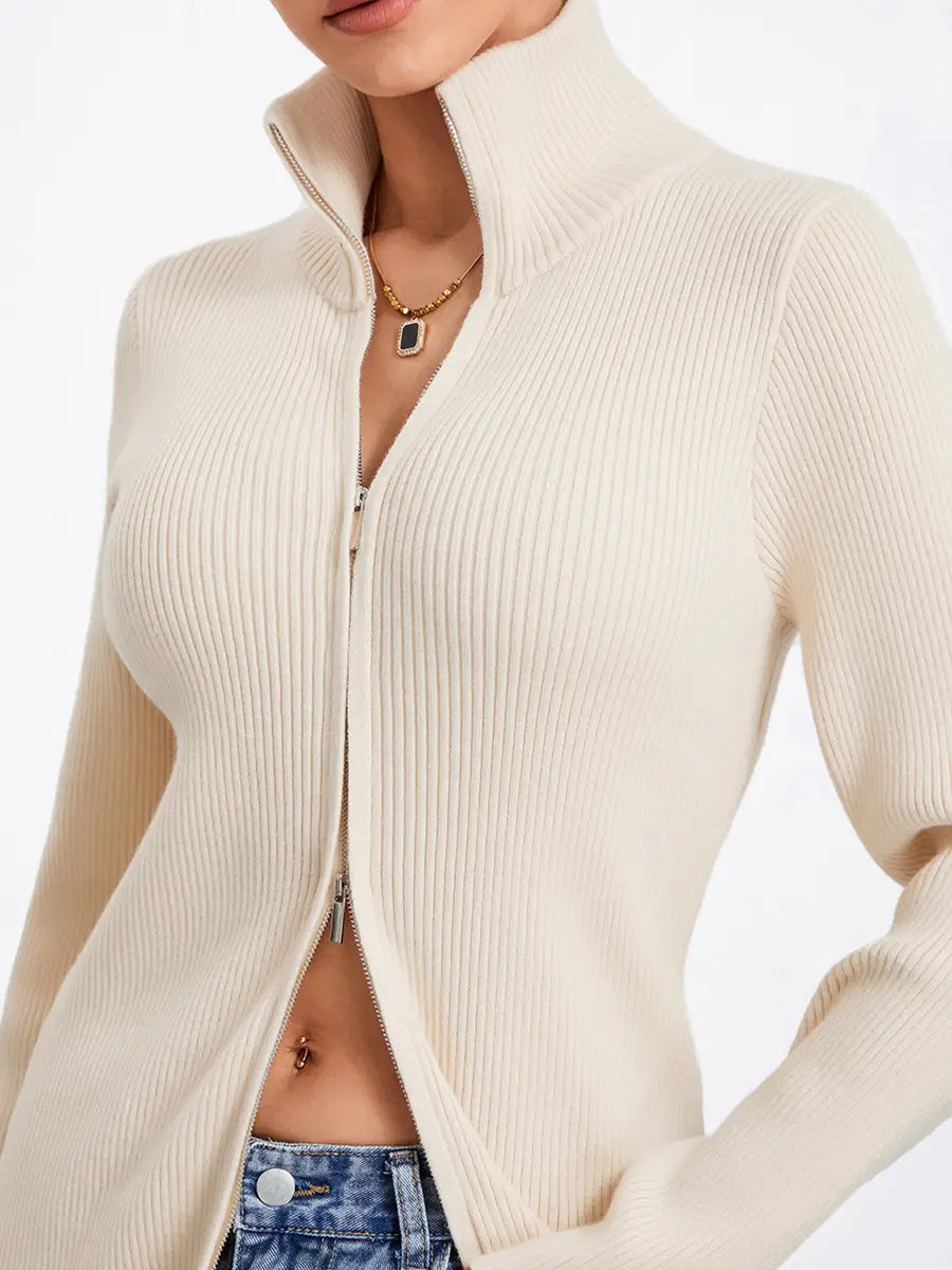 Women Zip Up Sweater