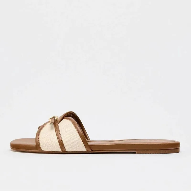 Belt Buckle Slippers Women