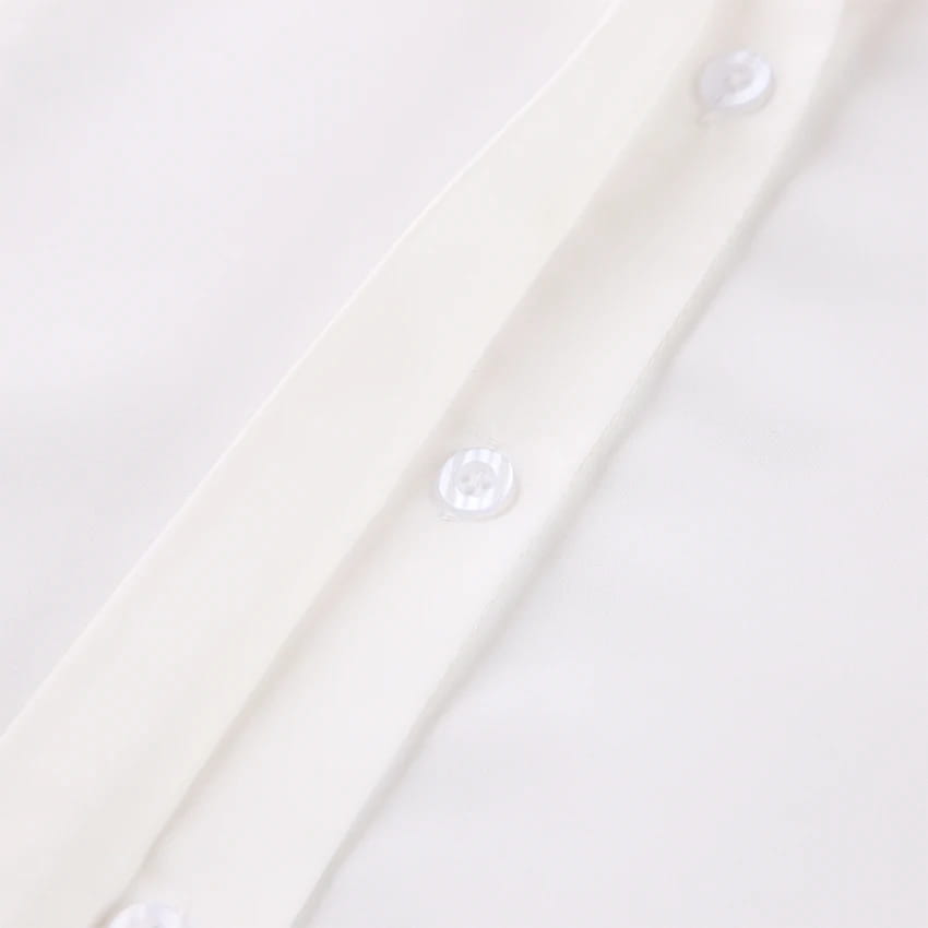 Elegant Cotton Lapel White Shirts Female