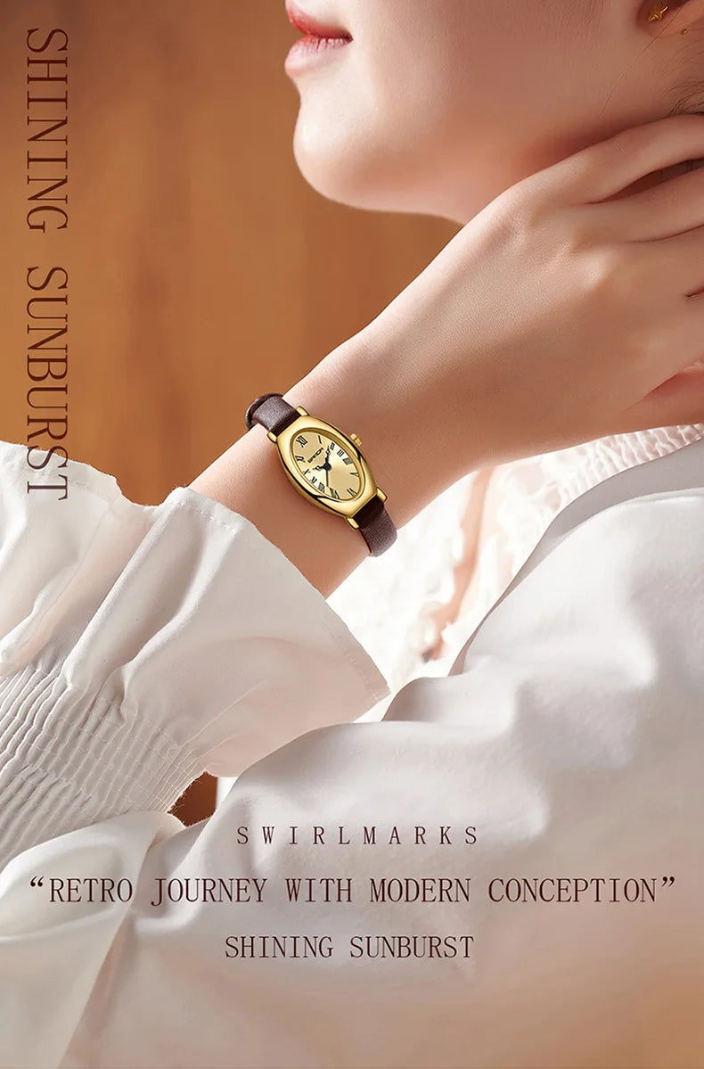 Women Quartz Watch Vintage Stainless Steel