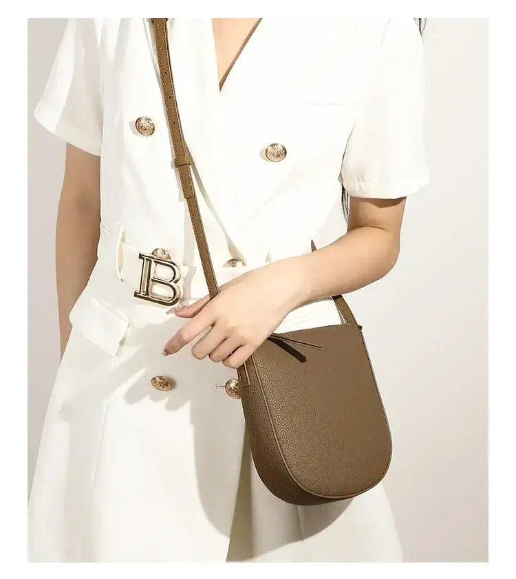 Genuine Leather Real Cowhide Women’s Versatile Fashion Phone Bag