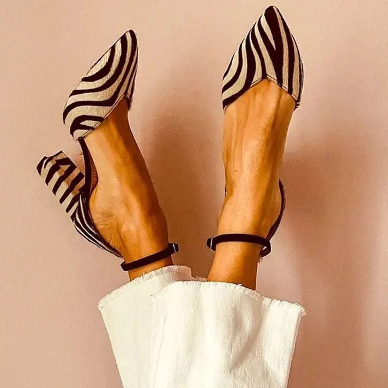 Zebra Pattern Single Shoe for Women