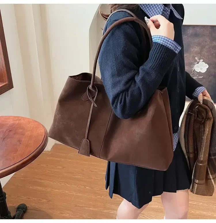 Faux Suede High Quality Handbag