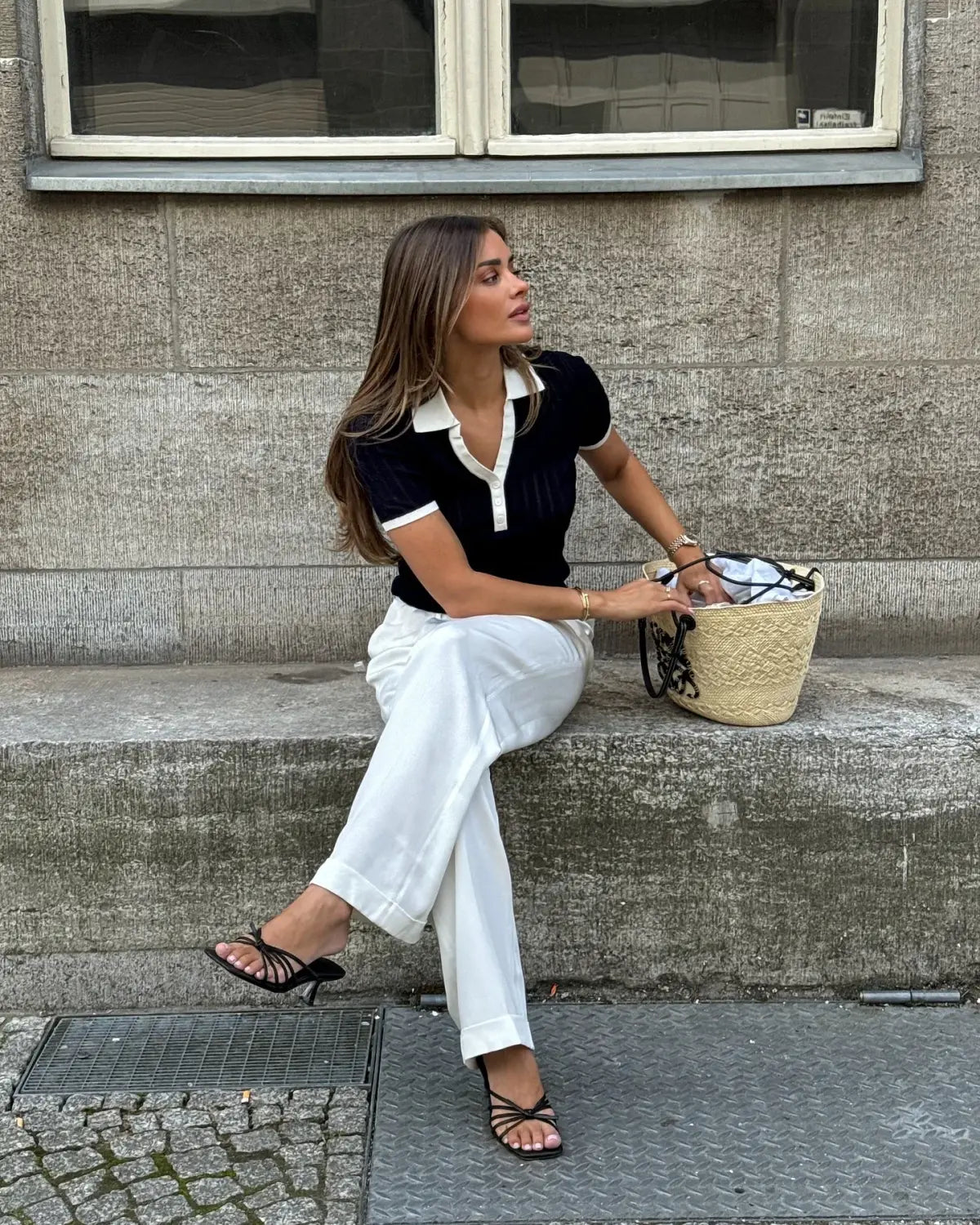 Elegant Patchwork Knitted Pullover Women’s