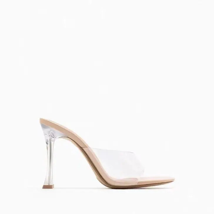 Thin Heeled Transparent Women’s Sandals