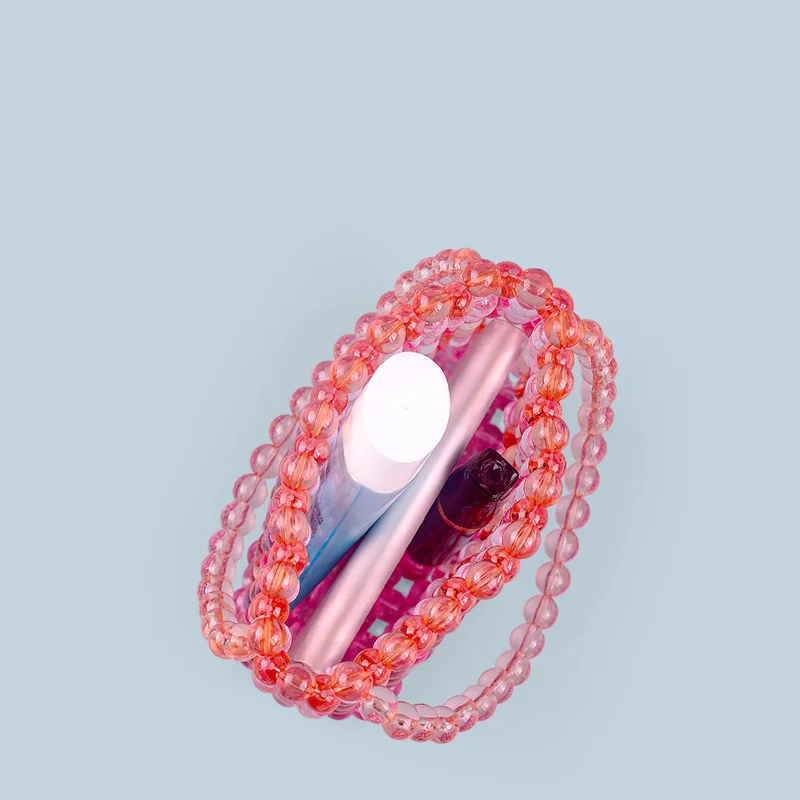 Handmade Beaded Woven Bucket Bag