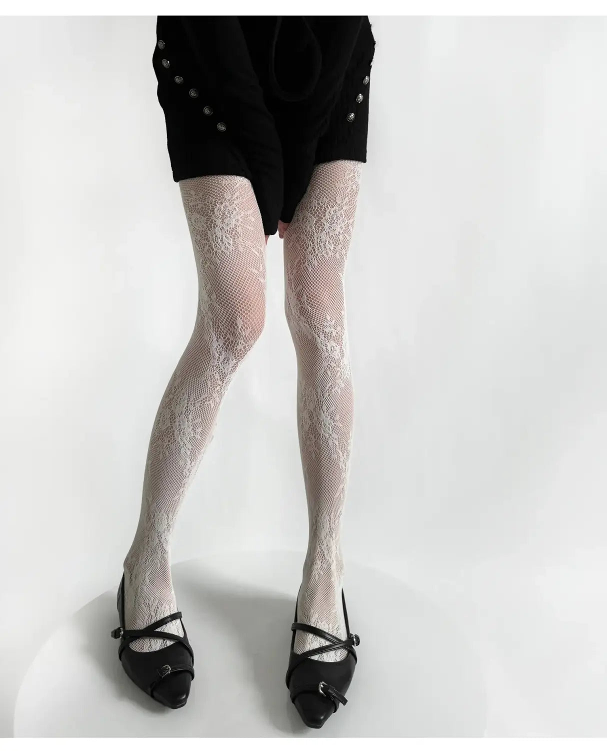 Tights Women Lace Floral Thigh High Stockings Pantyhose