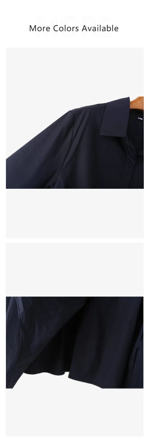 Women’s Double breasted Long Sleeved Poplin Shirt Wide Leg Pants Set