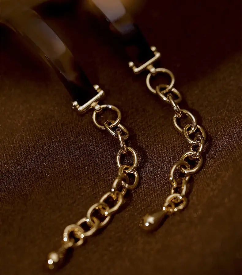 Women Watch Exquisite Amber Tortoiseshell Bracelet Quartz Wristwatch