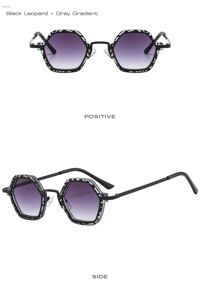 Retro Polygon Square Sunglasses Women