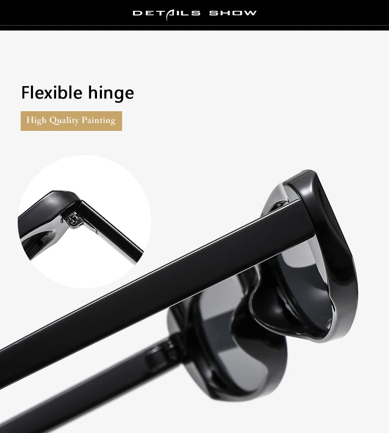 2pcs Cat Eye Narrow Frame Sunglasses Women